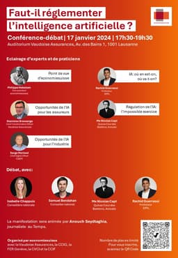 intelligence artificielle IA AI conférence débat Lausanne 17 janvier 2024