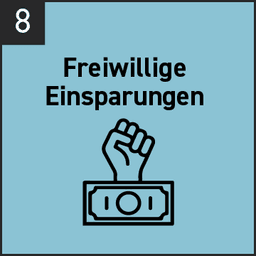 Kachel 8 Freiwillige Einsparungen