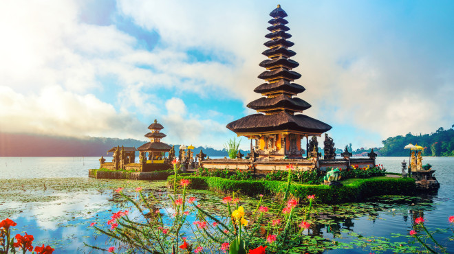 Wassertempel in Bali, Indonesien