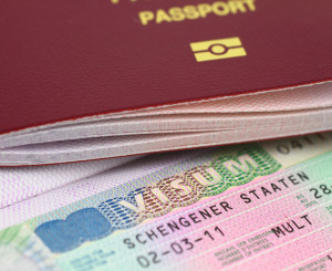 Reisepass auf dem "Schengen" steht